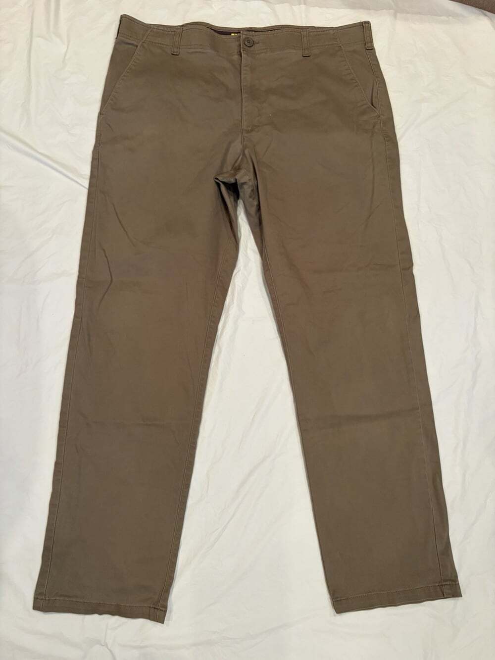 Lee Extreme Comfort Pants Men's 40x34 Dark Tan Straight Fit